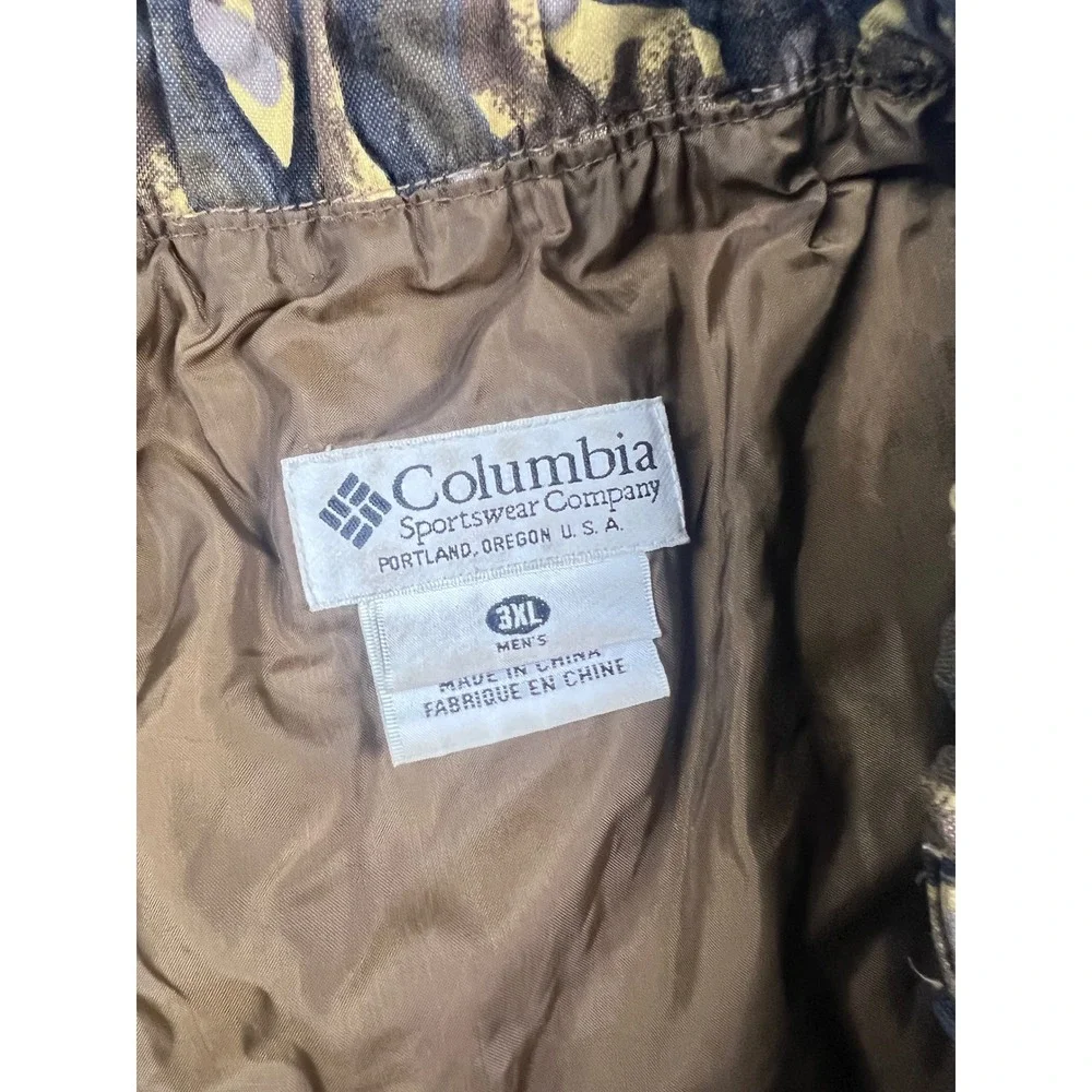 Columbia Delta Marsh Camo Hunting Pants 3XL Yellow Brown Vintage 1995 HS8280